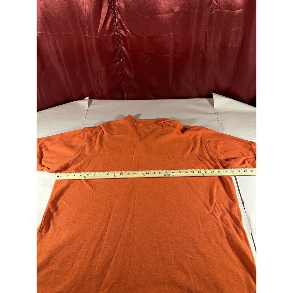 Ralph Lauren Chaps Polo Shirt Adult Extra Extra Large Orange Spellout Line Mens - Picture 8 of 10